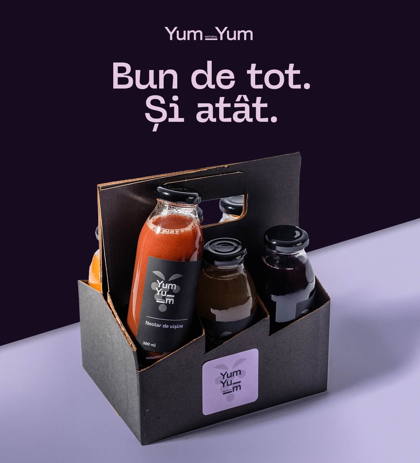 Yum Yum – a group of bottles in a box